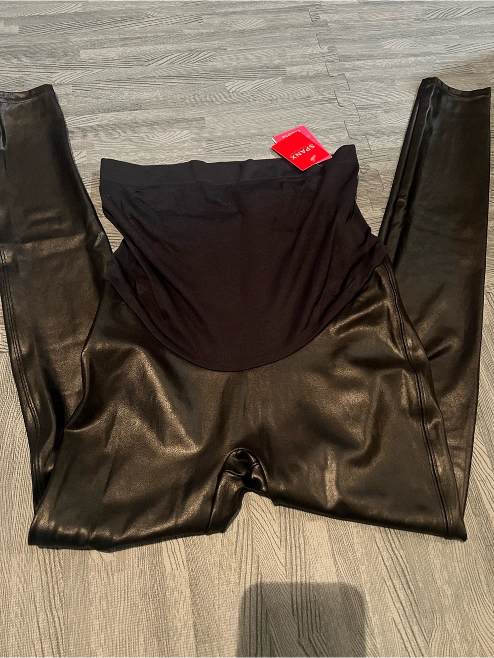 Spanx Faux Leather Leggings Black Size XL  Maternity Leggings NWT - Picture 5 of 5